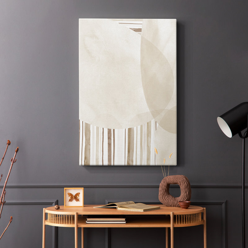 Sphères et rayures I - Cavas enveloppés de galerie, H 12 po x l 8 po