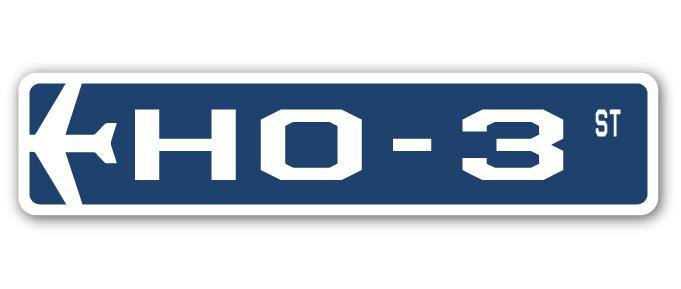 Plaque de rue militaire en aluminium Bannister HO-3 Air Force, H 8 po x l 36 po x P 1 po