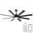 Modern 52-Inch Smart Ceiling Fan With Light,6 Wind Speed,With 8 ABS Blades,Voice Remote,Fan For Bedroom,Living Room,Patio,Kitchen,Etc