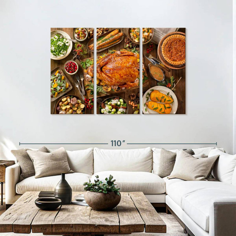 Yarlin Thanksgiving Feast, 48" H x 74" W