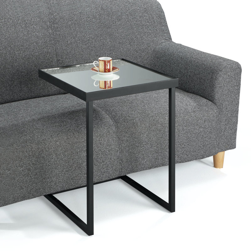 Emrey Glass Top End Table