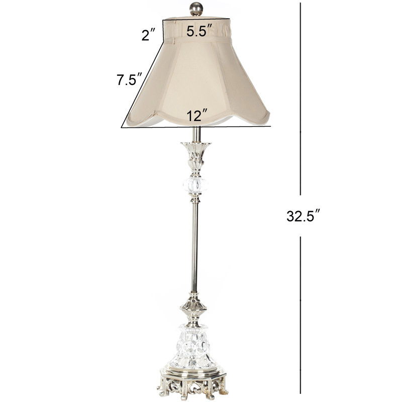 Ensemble de lampe de table 32,5 "transparent / verre / métallique Rehm Poly