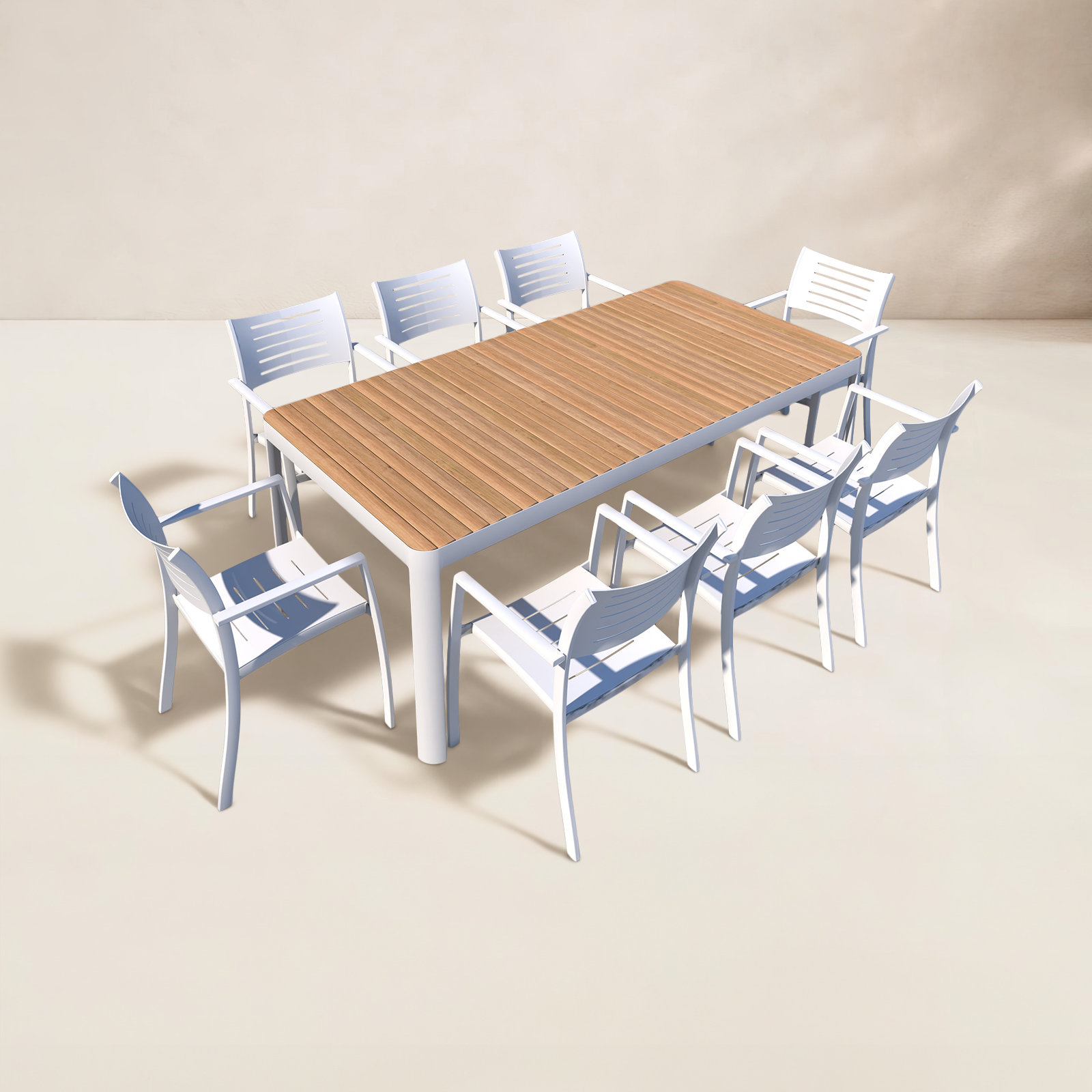 Elian 82" Teak Patio Dining Set