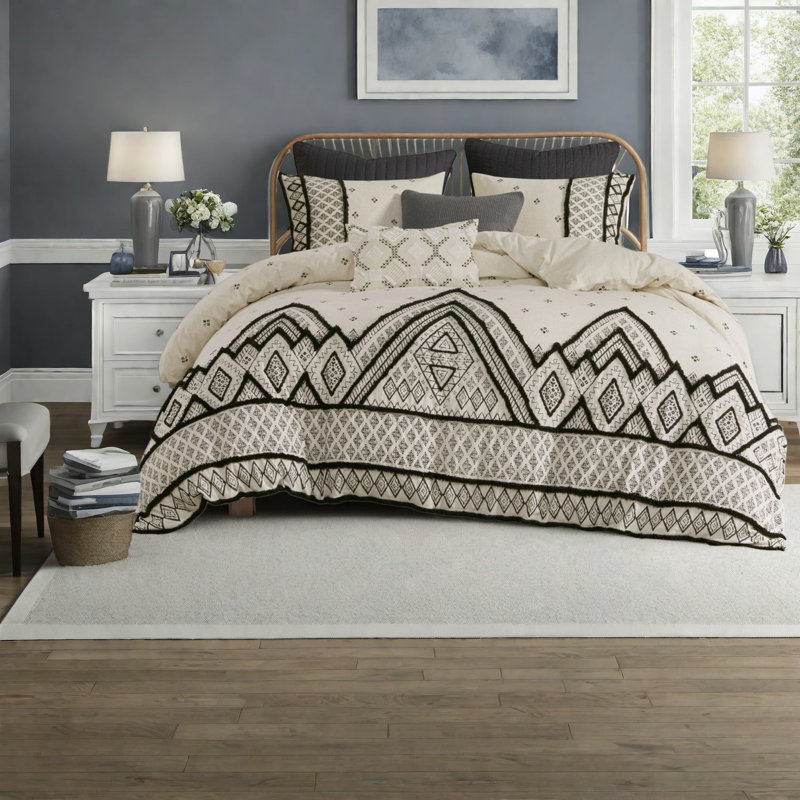 Ensembles de literie très grand / très grand Modern / boho, mélange de coton et de lin pour les chambres confortables