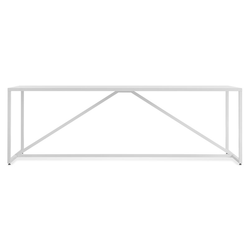 Strut Dining Table, White, 35" W x 90" L, Bar (40" Height)