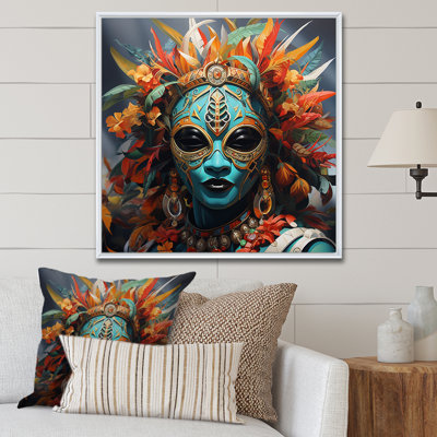 Danse des masques d'Afrique I - Masque africain, art mural