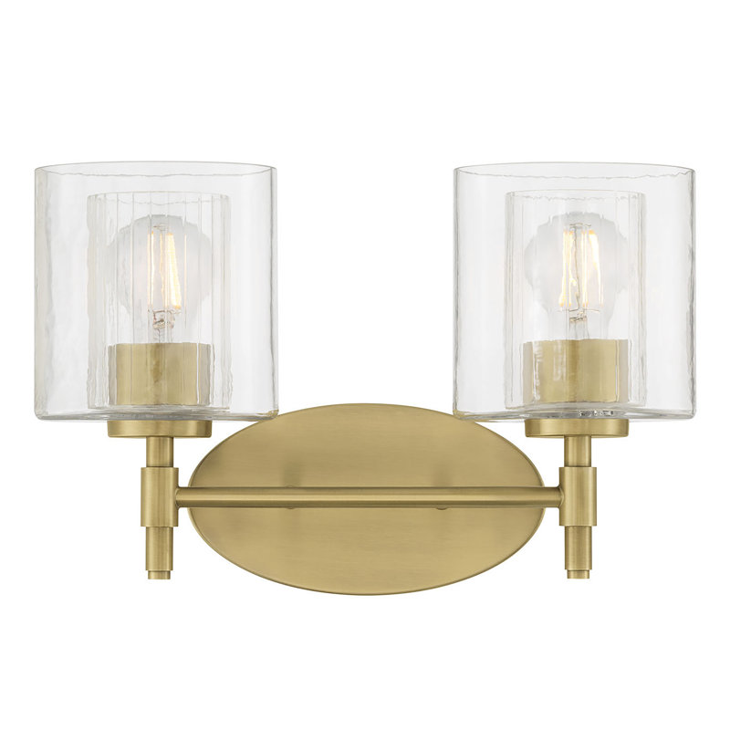 Meuble-lavabo 2 lumières Amarya, H 9,75 po x l 15 po x P 5,75 po, Laiton, Deux lumières