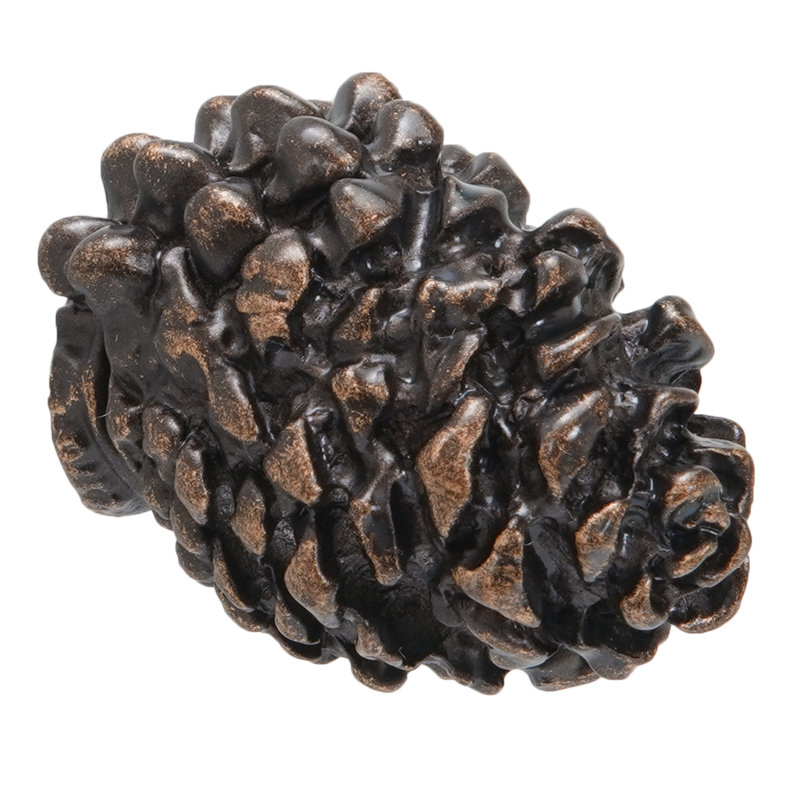 Lodge pinecone knob in finish Antique Brass, Oil Rub Bronze