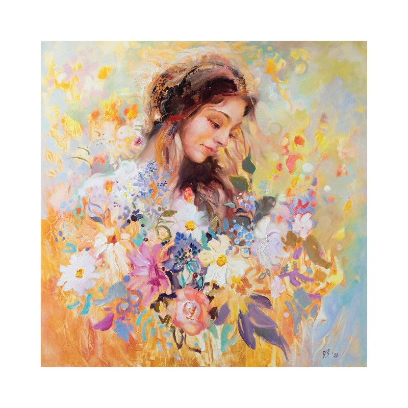 Meadow Nymph by Katharina Valeeva - Wrapped Canvas Painting, 30.48 cm H x 30.48 cm W