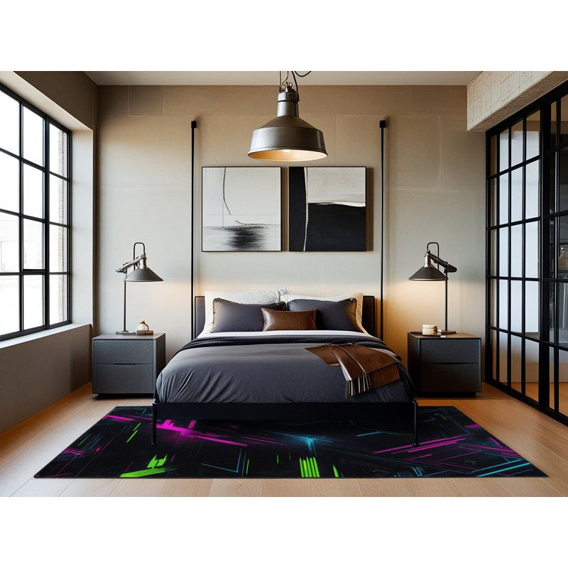 Dynamic Glow Rug, Round 4'