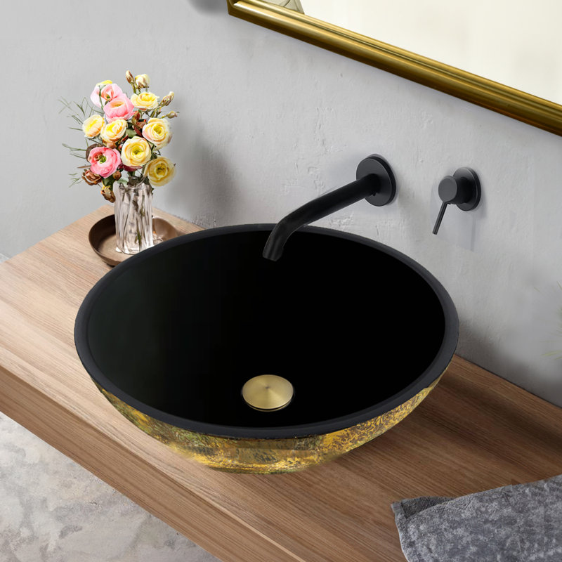 Regatta 16.75'' L Bathroom Sink, Black