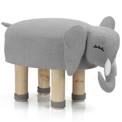 Lincove Kids Decorative Stool - Eddie Elephant Stool - Perfect for Playrooms & Nurseries