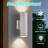 8-Pack 12" Modern LED Up and Down Wall Sconce – Aluminum  Round Wall Light, IP65 Waterproof-1072687661