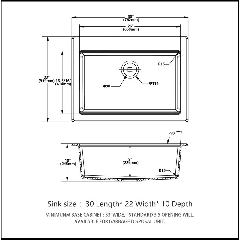 Quartz Kitchen Sink - 30X22" White Granite Composite Workstation Drop-In Kitchen Sink