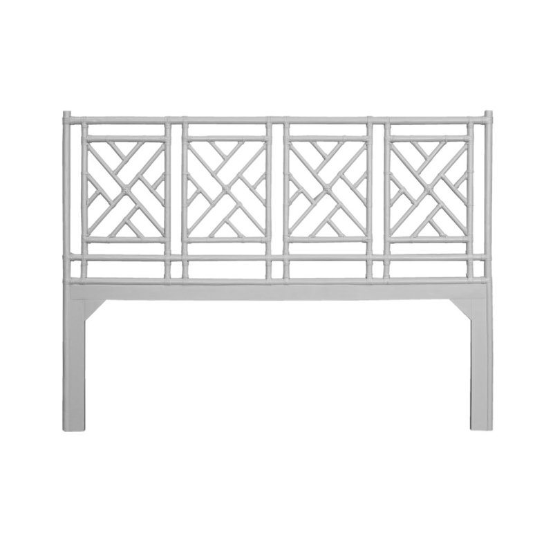 Chippendale Standard Bed, King, Light Blue