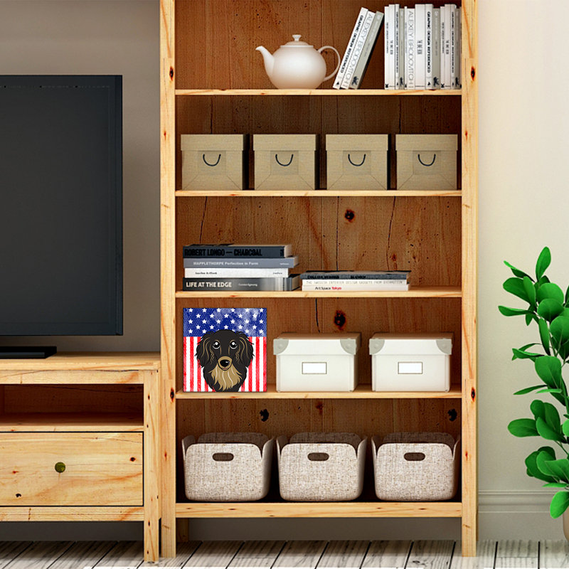 Macomb Animals Framed Art, Black/Tan Dachshund