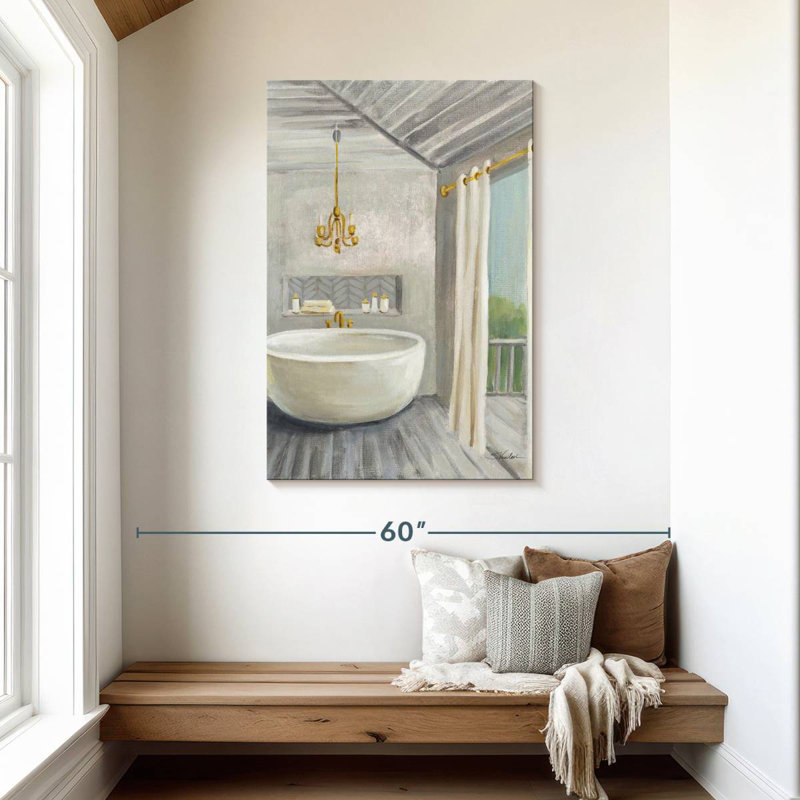 Kerrick Attic Bathroom II - Bois gris, H 45 po x l 30 po