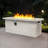 60" Propane Gas Fire Pit Table, 60000 BTU Rectangular Concrete Fire Pit For Outside Backyard Deck Garden Courtyard - Light Grey