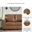 Causeuse en cuir véritable Orillia
