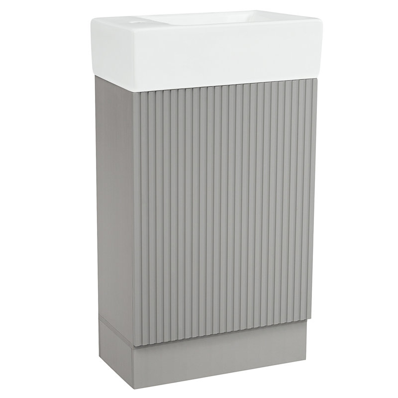 18.6" Bathroom Vanity With Sink, Gray