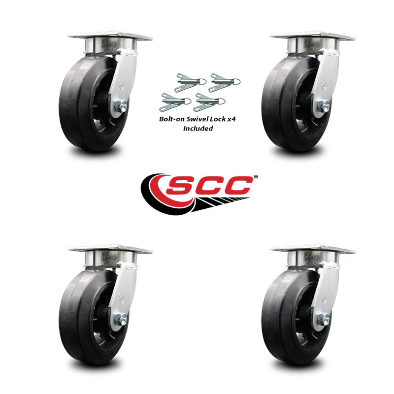Kingpinle Swivel Caster Set with Swivel Lock