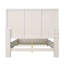Silvia Rubber Wood Bed, Light Grey, Queen-910580607-910580605