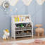 Bibliothèque avec 6 bacs de rangement en tissu, bibliothèque multifonctionnelle et rangement pour jouets