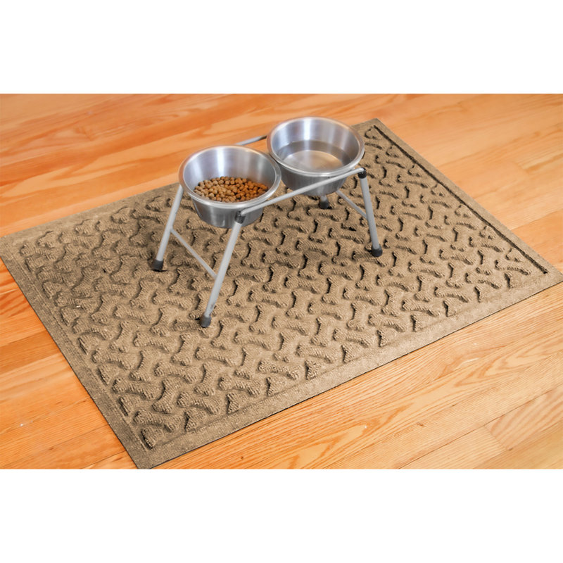 WaterHog® Dog Bone Repeat 22 in. x 60 in. Indoor Outdoor Runner Doormat, Beige, 22" H x 60" W
