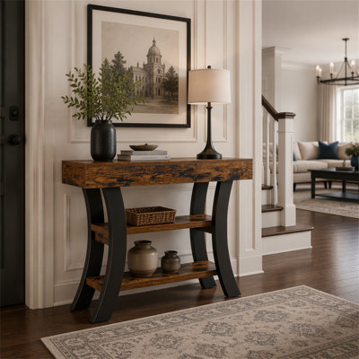 Console de 104 cm (41 po), table d'entrée avec tablettes de rangement