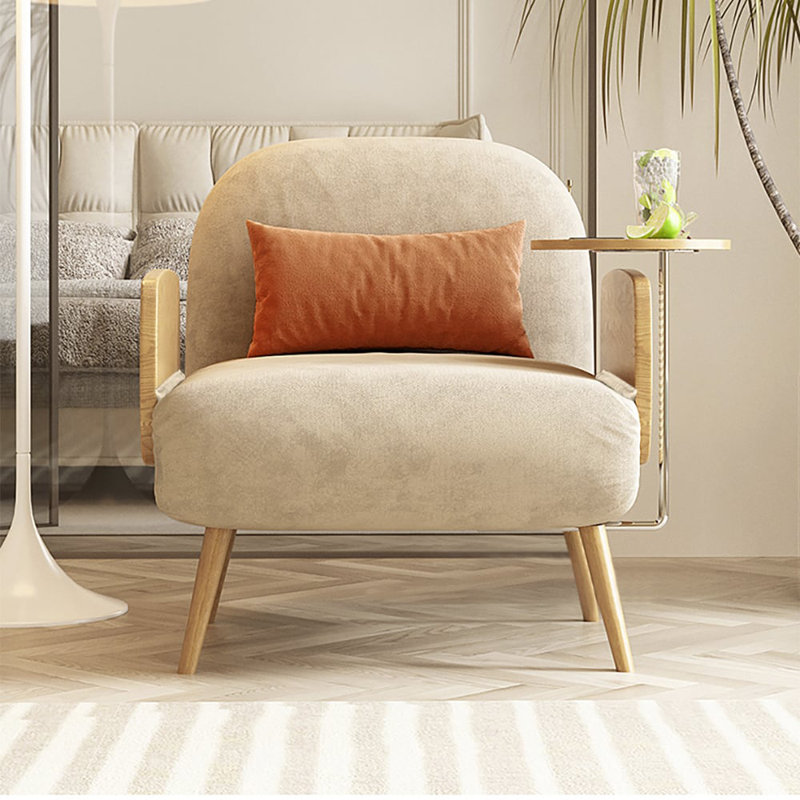 Mid-Century Modern Rattan Daybed Single Sofa Bed Couch Convertible Sleeper Lounge Chair