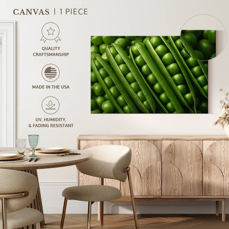 Yarlin Peas, 30" H x 45" W