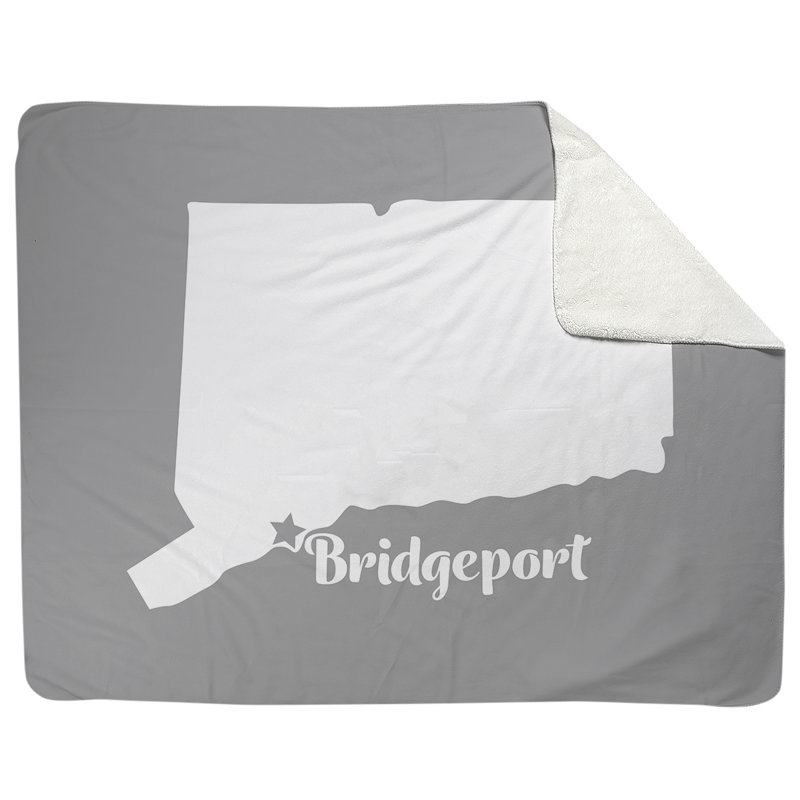 Jeté bridgeport connecticut polaire, l 52,5 po x L 62,5 po, Gris