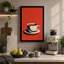 Retro Coffee Cup Mid-Century - Wrapped Canvas-1326797179-1326797177