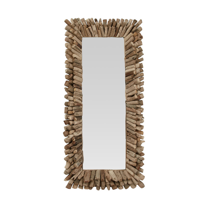 Big Driftwood Framed Wall Mirror