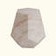 Table d'appoint extérieure / intérieure en béton léger, table d'appoint ronde hexagonale