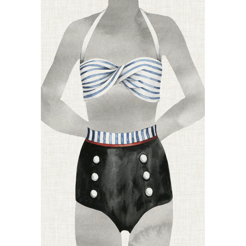 Vintage Bathing Suit I by Grace Popp - Wrapped Canvas Art Prints, 46cm H x 30cm W x 3.8cm D