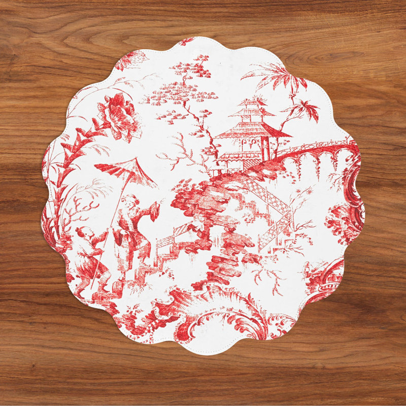 Vida Leather-like; Linen Round Placemats