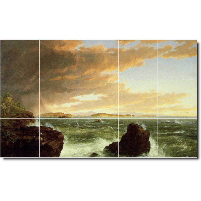 Carreau de peinture murale 40 po x 24 po 8 po x 8 po, Paysage 01903
