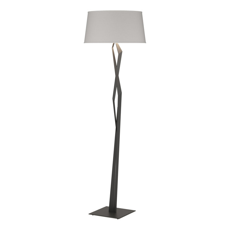 Facet 66" Novelty Floor Lamp, Black, Flax