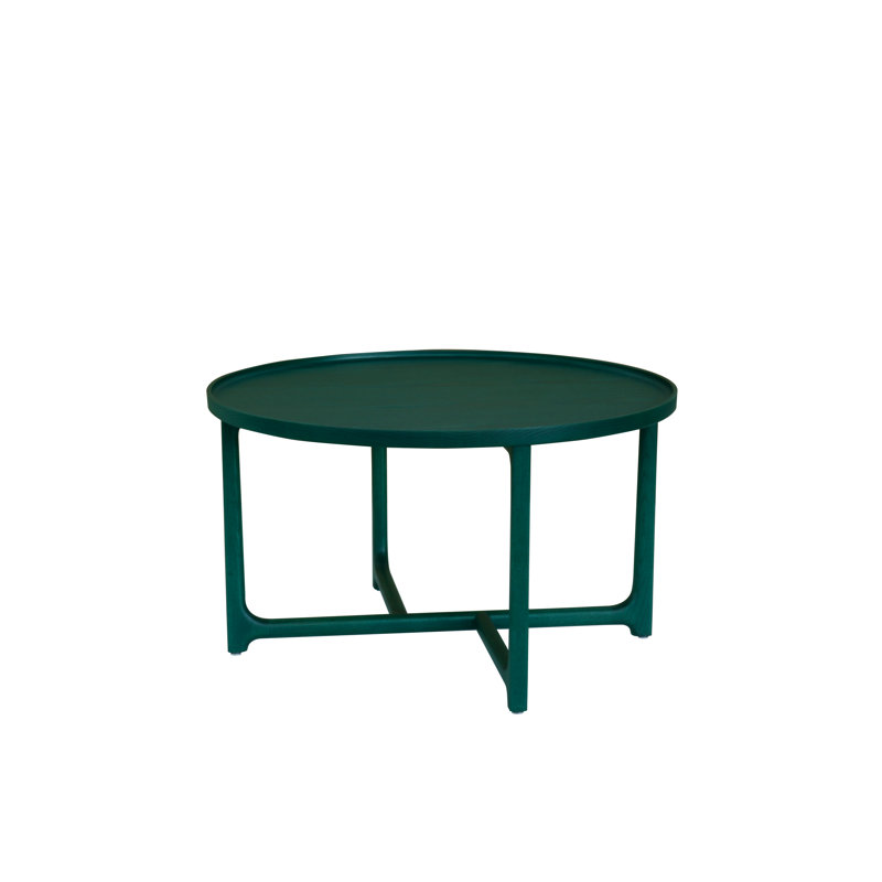 Lyrical End Table, 15.4" H x 27.6" W x 27.6" D, Natural Oak