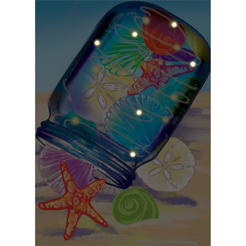 Enseigne del pour pot mason coquillage