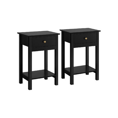 2 Pcs Console Table with Drawer Open Shelf for Living Room 30 x 40 x 61cm