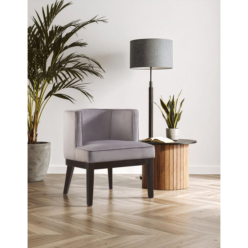 Bryanty Upholstered Armchair, Light Grey