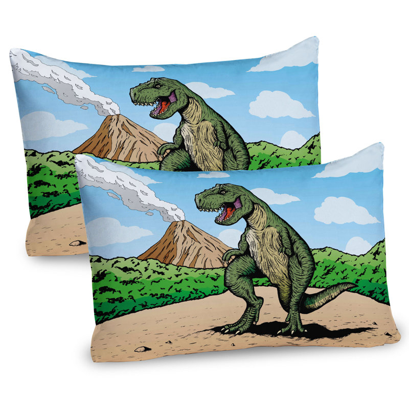 Ensemble de 2 taies décoratives Ambesonne Dinosaur T-Rex, H 20 po x l 30 po