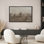 «Brown Abstract Country Landscape Decor», impression sur toile encadrée