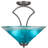 Zilo Semi-Flush 3-Bulbs Shown With 16"Crystal Glass-32416118-32416117
