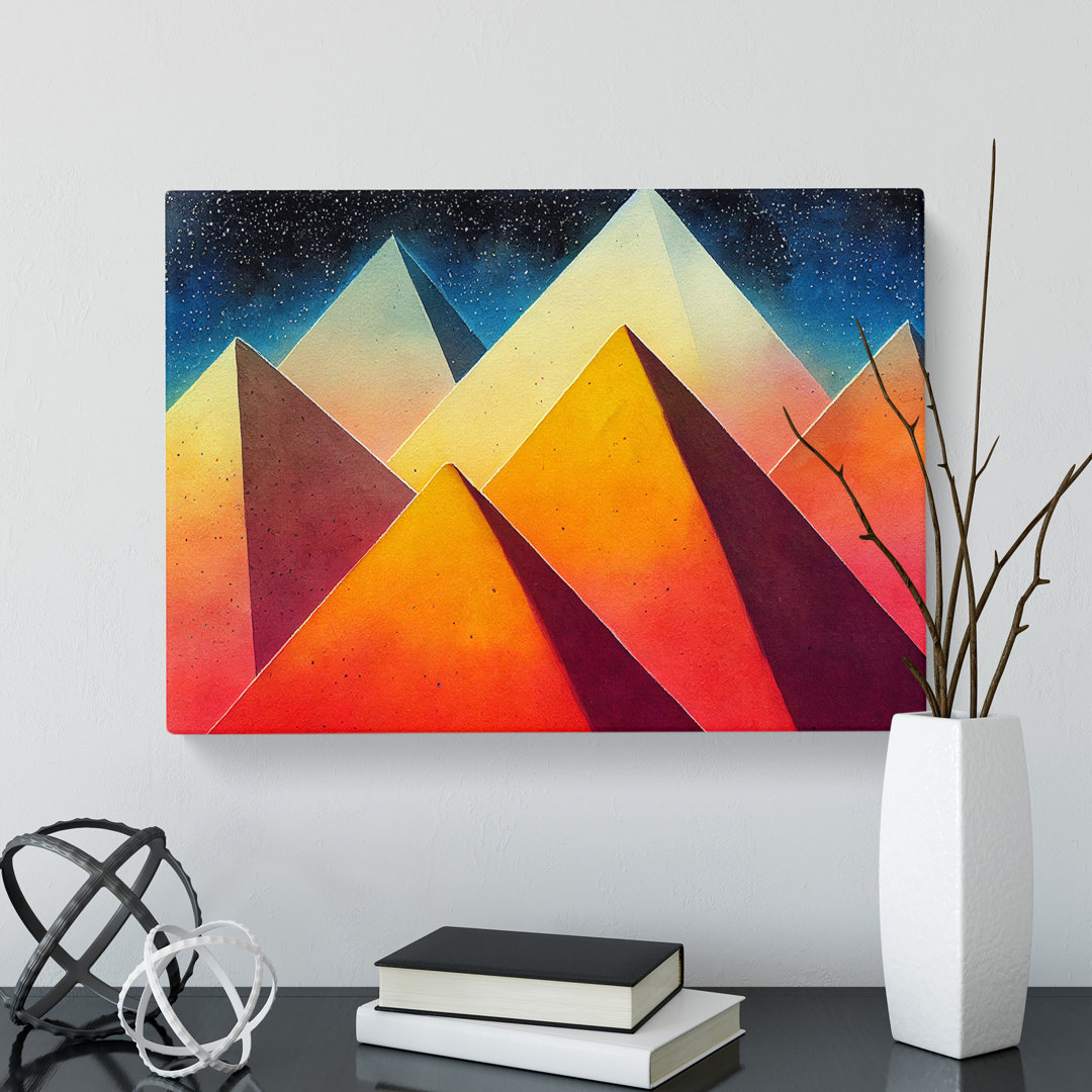 Pyramids In Colour Vol.1 Abstract - Wrapped Canvas