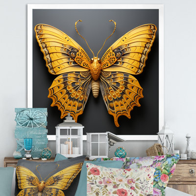 «Lemon Yellow Tones Portray Butterflies I», reproduction sur toile