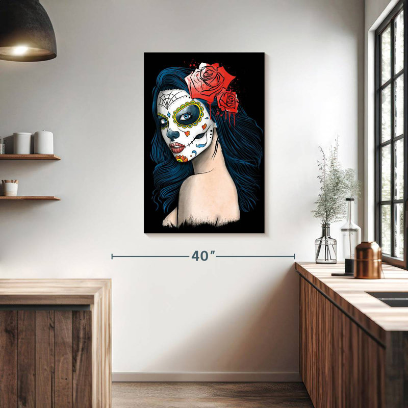 Leisha La Calavera Catrina, 39" H x 26" W