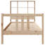 Bookcase Bed Without Mattress Solid Wood Pine-1376961855-1376961854